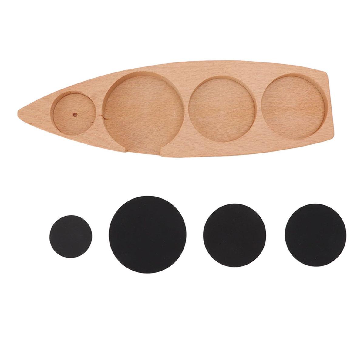 Wooden Coffee Tamper Holder Coffee Tamper Mat Stand Coffee Maker Support Storage Base Beech Small for 51mm/2.0in 53mm/2.1in