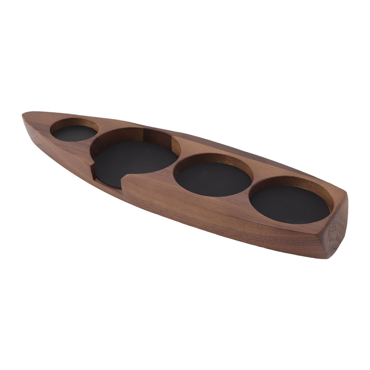 Wooden Coffee Tamper Holder Coffee Tamper Mat Stand Coffee Maker Support Storage Base Walnut Small for 51mm/2.0in 53mm/2.1in
