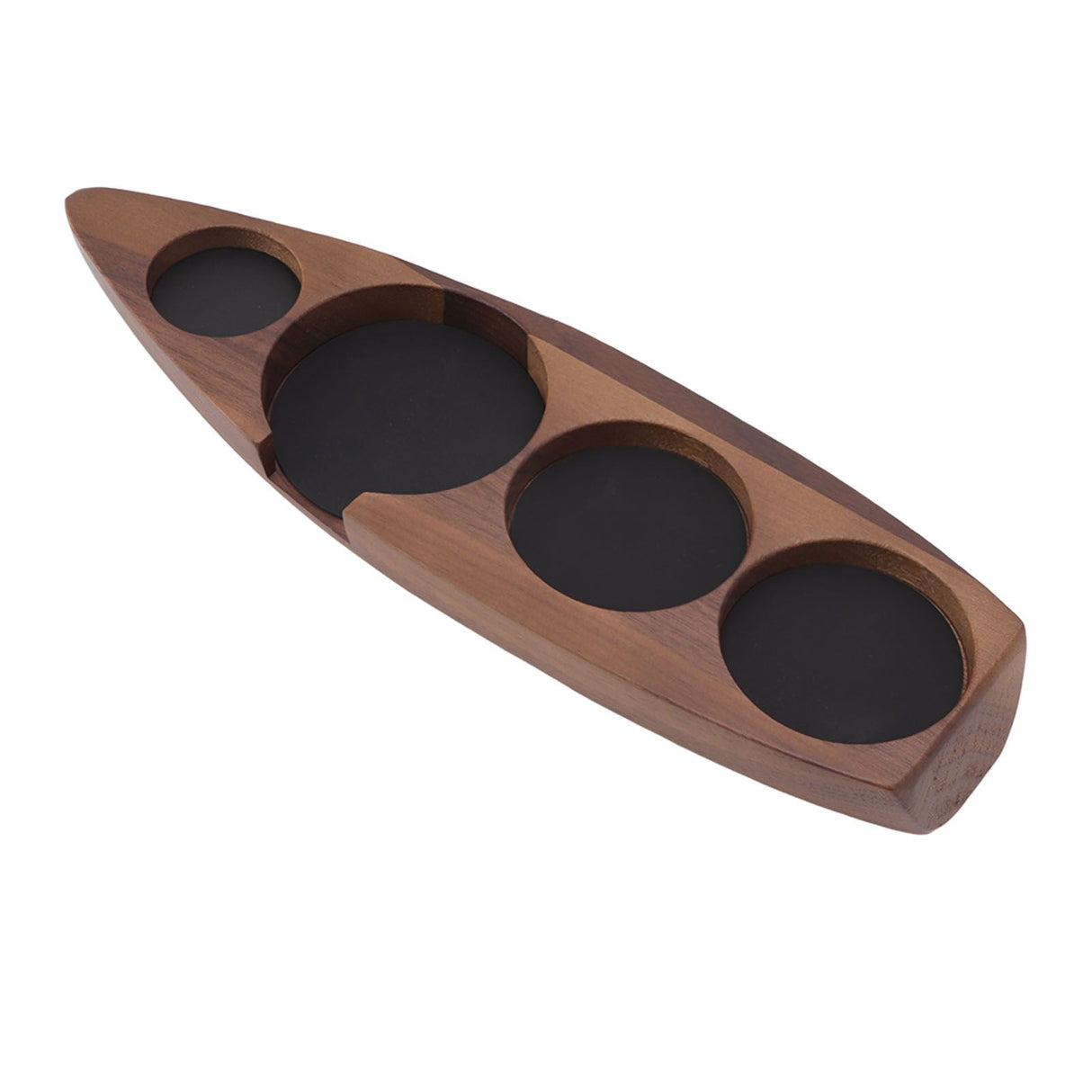 Wooden Coffee Tamper Holder Coffee Tamper Mat Stand Coffee Maker Support Storage Base Walnut Small for 51mm/2.0in 53mm/2.1in