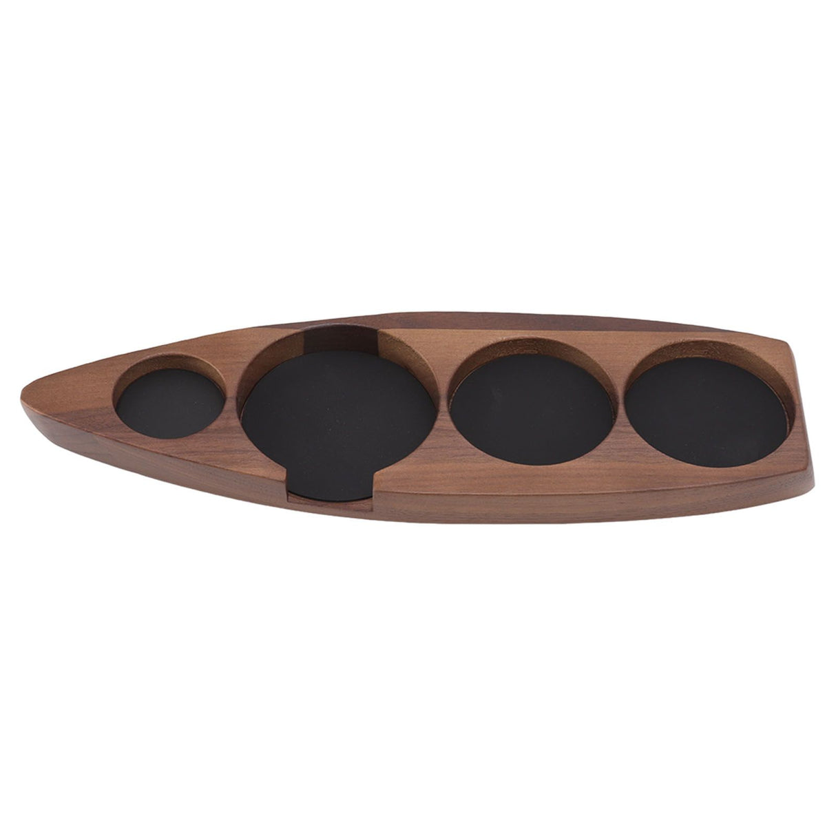 Wooden Coffee Tamper Holder Coffee Tamper Mat Stand Coffee Maker Support Storage Base Walnut Small for 51mm/2.0in 53mm/2.1in