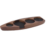 Wooden Coffee Tamper Holder Coffee Tamper Mat Stand Coffee Maker Support Storage Base Walnut Small for 51mm/2.0in 53mm/2.1in - Rear View