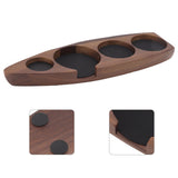 Wooden Coffee Tamper Holder Coffee Tamper Mat Stand Coffee Maker Support Storage Base Walnut Small for 51mm/2.0in 53mm/2.1in