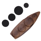 Wooden Coffee Tamper Holder Coffee Tamper Mat Stand Coffee Maker Support Storage Base Walnut Small for 51mm/2.0in 53mm/2.1in
