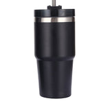 Stainless Steel Vacuum Insulated Tumbler with Straw Polished Glossy Keeps Hot Cold Car Vacuum Insulated Cup Black 20oz
