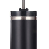 Stainless Steel Vacuum Insulated Tumbler with Straw Polished Glossy Keeps Hot Cold Car Vacuum Insulated Cup Black 20oz