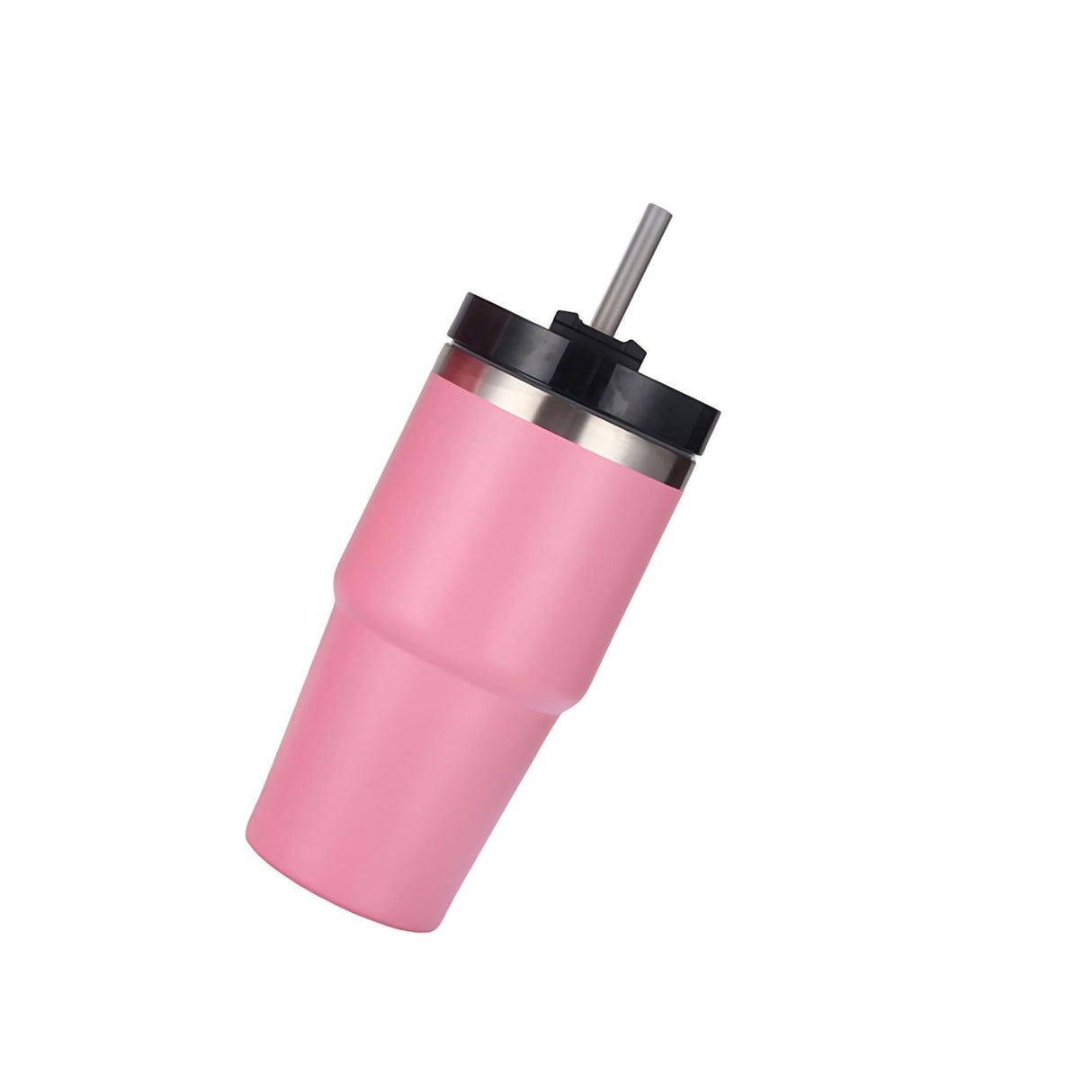 Stainless Steel Vacuum Insulated Tumbler with Straw Polished Glossy Keeps Hot Cold Car Vacuum Insulated Cup Pink 20oz