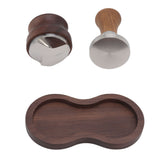 Coffee Hammer Tamping Kit Walnut Stainless Steel Tamper Distributor Set with Universal Base for Kitchen 51mm/2in - Extra Image