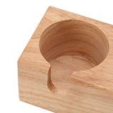 Wooden Coffee Tamper Holder 3 Hole Slip Resistant Coffee Tamping Station for Cafes Home Restaurant Wood Color - Extra Image