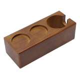 Coffee Filter Tamper Holder Beech Environmental Protection Coffee Tamper Station Base for Home Bar Cafe Brown