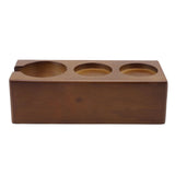 Coffee Filter Tamper Holder Beech Environmental Protection Coffee Tamper Station Base for Home Bar Cafe Brown