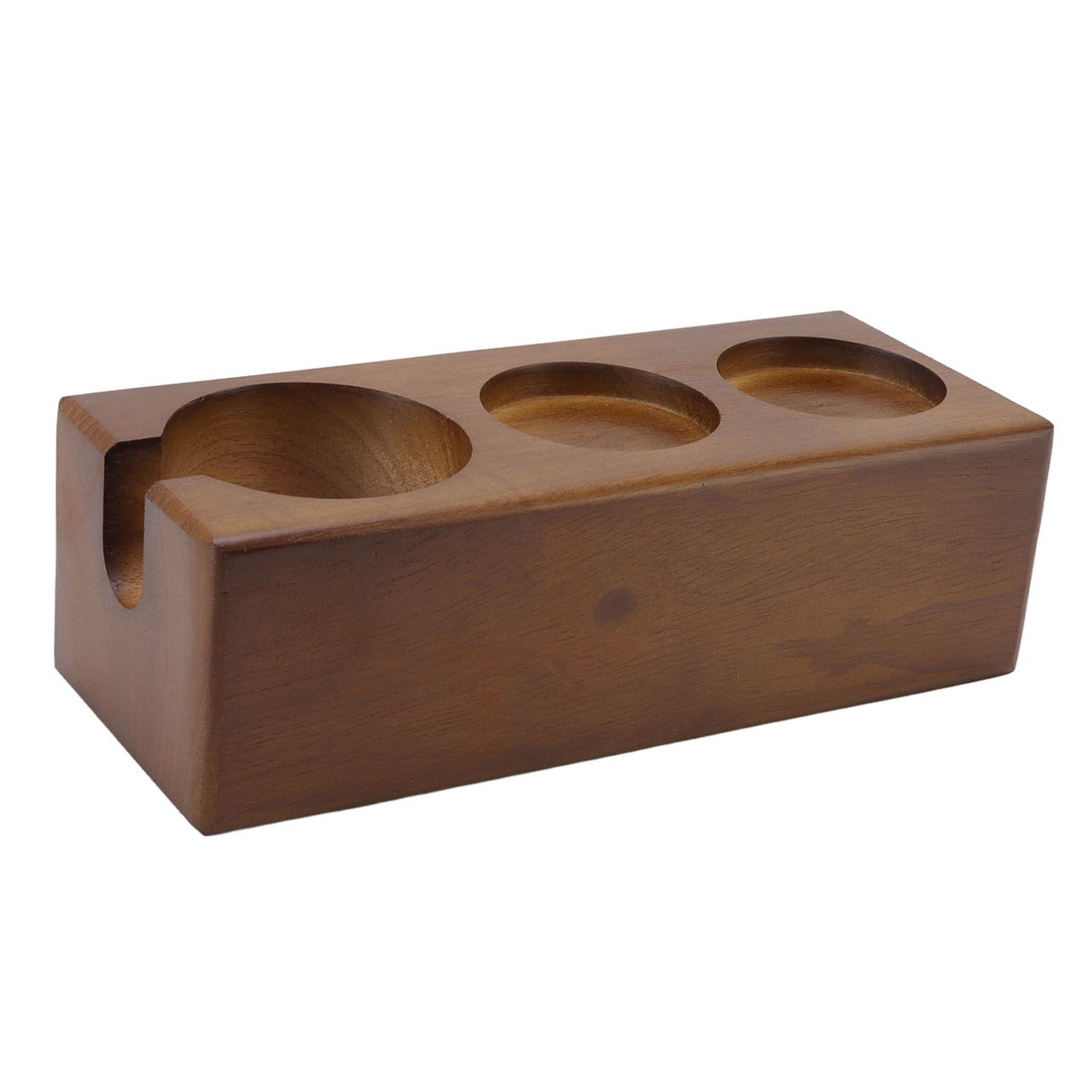 Coffee Filter Tamper Holder Beech Environmental Protection Coffee Tamper Station Base for Home Bar Cafe Brown