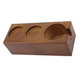 Coffee Filter Tamper Holder Beech Environmental Protection Coffee Tamper Station Base for Home Bar Cafe Brown