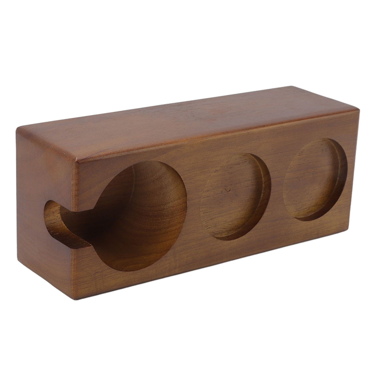 Coffee Filter Tamper Holder Beech Environmental Protection Coffee Tamper Station Base for Home Bar Cafe Brown