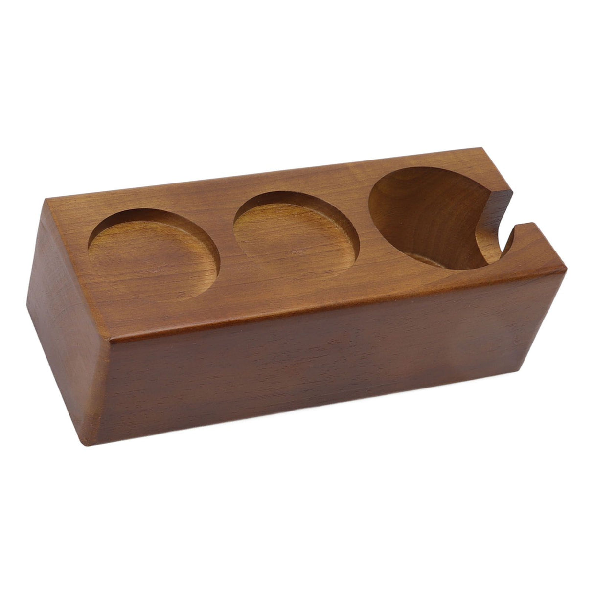 Coffee Filter Tamper Holder Beech Environmental Protection Coffee Tamper Station Base for Home Bar Cafe Brown