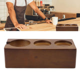 Coffee Filter Tamper Holder Beech Environmental Protection Coffee Tamper Station Base for Home Bar Cafe Brown