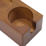 Coffee Filter Tamper Holder Beech Environmental Protection Coffee Tamper Station Base for Home Bar Cafe Brown - Extra Image