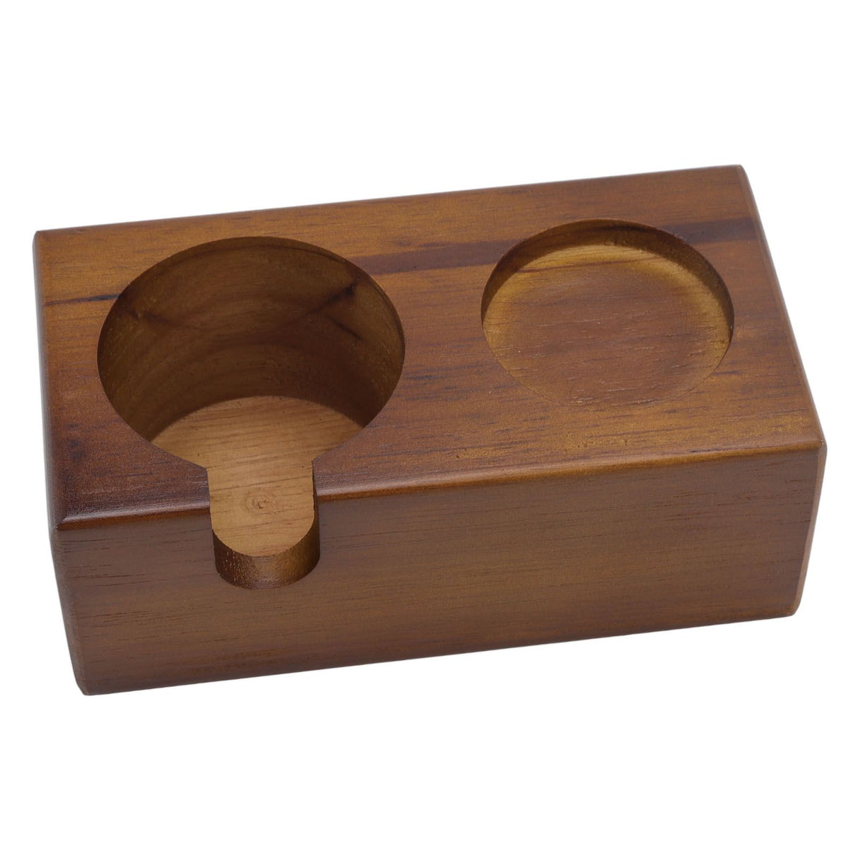 Wooden Coffee Protafilter Stand Holder Coffee Tamper Holder Stand Tamping Station Brown