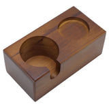 Wooden Coffee Protafilter Stand Holder Coffee Tamper Holder Stand Tamping Station Brown