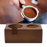 Wooden Coffee Protafilter Stand Holder Coffee Tamper Holder Stand Tamping Station Brown - Extra Image