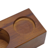 Wooden Coffee Protafilter Stand Holder Coffee Tamper Holder Stand Tamping Station Brown