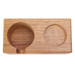 Wooden Coffee Protafilter Stand Holder Coffee Tamper Holder Stand Tamping Station Burlywood