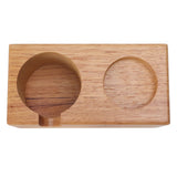 Wooden Coffee Protafilter Stand Holder Coffee Tamper Holder Stand Tamping Station Burlywood - Front View