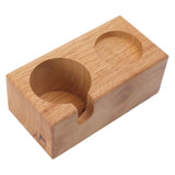 Wooden Coffee Protafilter Stand Holder Coffee Tamper Holder Stand Tamping Station Burlywood