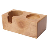 Wooden Coffee Protafilter Stand Holder Coffee Tamper Holder Stand Tamping Station Burlywood
