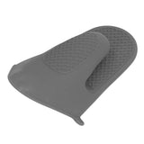 2pcs Oven Mitts Mini Silicone Thickened Anti Scalding Cooking Pinch Mitts for Kitchen Grey - Top-Down View