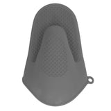 2pcs Oven Mitts Mini Silicone Thickened Anti Scalding Cooking Pinch Mitts for Kitchen Grey - Rear View