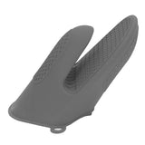 2pcs Oven Mitts Mini Silicone Thickened Anti Scalding Cooking Pinch Mitts for Kitchen Grey - Low Angle