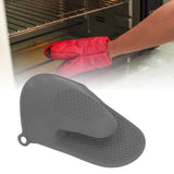 2pcs Oven Mitts Mini Silicone Thickened Anti Scalding Cooking Pinch Mitts for Kitchen Grey - Extra Image