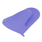 2pcs Oven Mitts Mini Silicone Thickened Anti Scalding Cooking Pinch Mitts for Kitchen Purple - Top-Down View