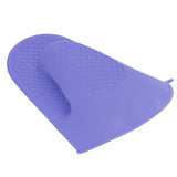 2pcs Oven Mitts Mini Silicone Thickened Anti Scalding Cooking Pinch Mitts for Kitchen Purple