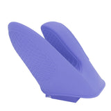 2pcs Oven Mitts Mini Silicone Thickened Anti Scalding Cooking Pinch Mitts for Kitchen Purple