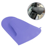2pcs Oven Mitts Mini Silicone Thickened Anti Scalding Cooking Pinch Mitts for Kitchen Purple