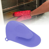 2pcs Oven Mitts Mini Silicone Thickened Anti Scalding Cooking Pinch Mitts for Kitchen Purple