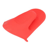 2pcs Oven Mitts Mini Silicone Thickened Anti Scalding Cooking Pinch Mitts for Kitchen Red
