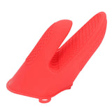 2pcs Oven Mitts Mini Silicone Thickened Anti Scalding Cooking Pinch Mitts for Kitchen Red - Extra Image
