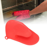 2pcs Oven Mitts Mini Silicone Thickened Anti Scalding Cooking Pinch Mitts for Kitchen Red