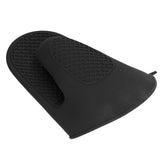 2pcs Oven Mitts Mini Silicone Thickened Anti Scalding Cooking Pinch Mitts for Kitchen Black - 45-Degree Angle