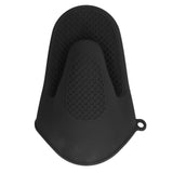 2pcs Oven Mitts Mini Silicone Thickened Anti Scalding Cooking Pinch Mitts for Kitchen Black - Rear View