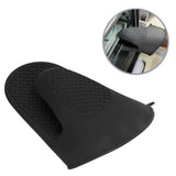 2pcs Oven Mitts Mini Silicone Thickened Anti Scalding Cooking Pinch Mitts for Kitchen Black - Extra Image