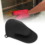 2pcs Oven Mitts Mini Silicone Thickened Anti Scalding Cooking Pinch Mitts for Kitchen Black - Extra Image