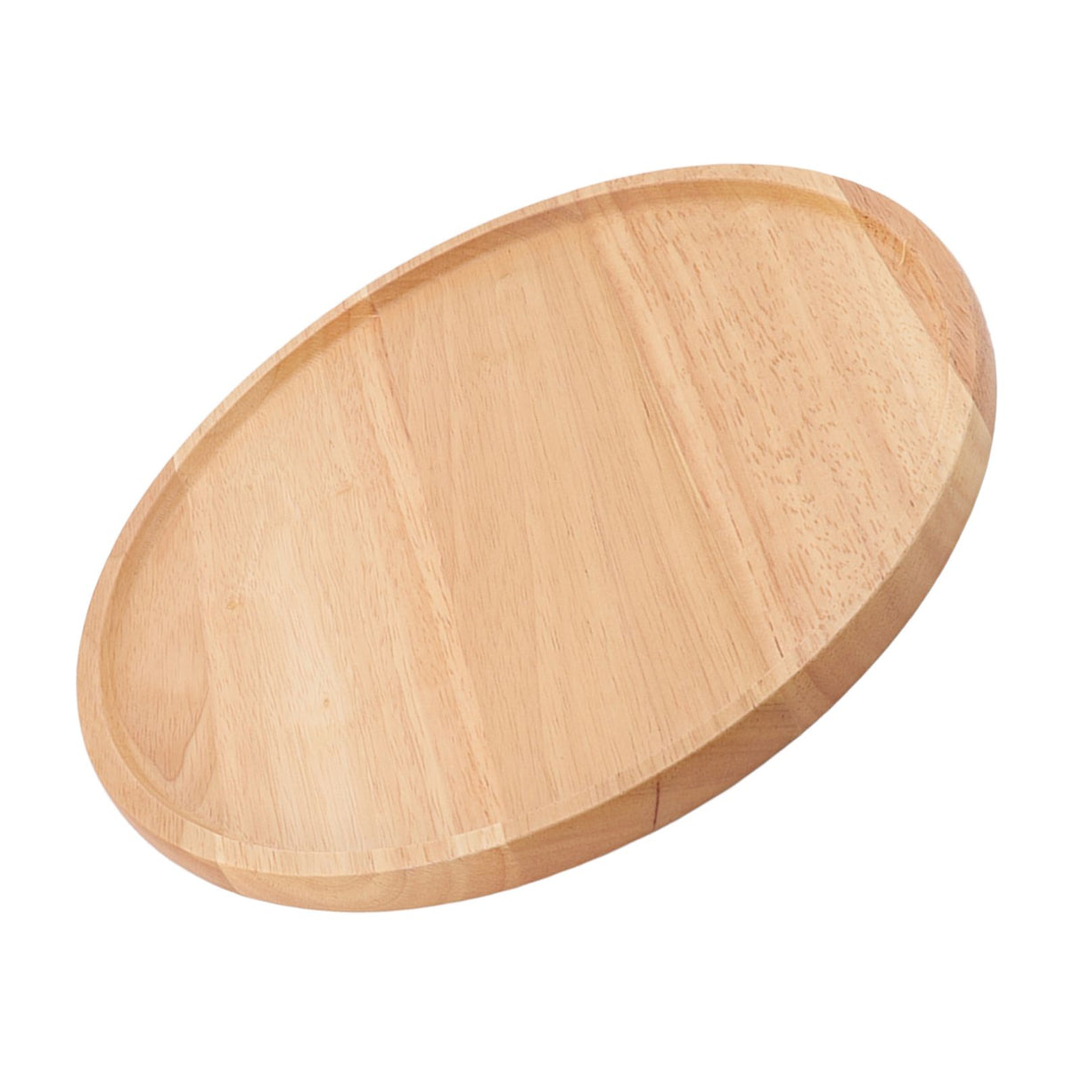 Round Pizza Tray Thick and Sturdy Rubber Wood Fruit Cutting Board for Kitchen Baking Tools