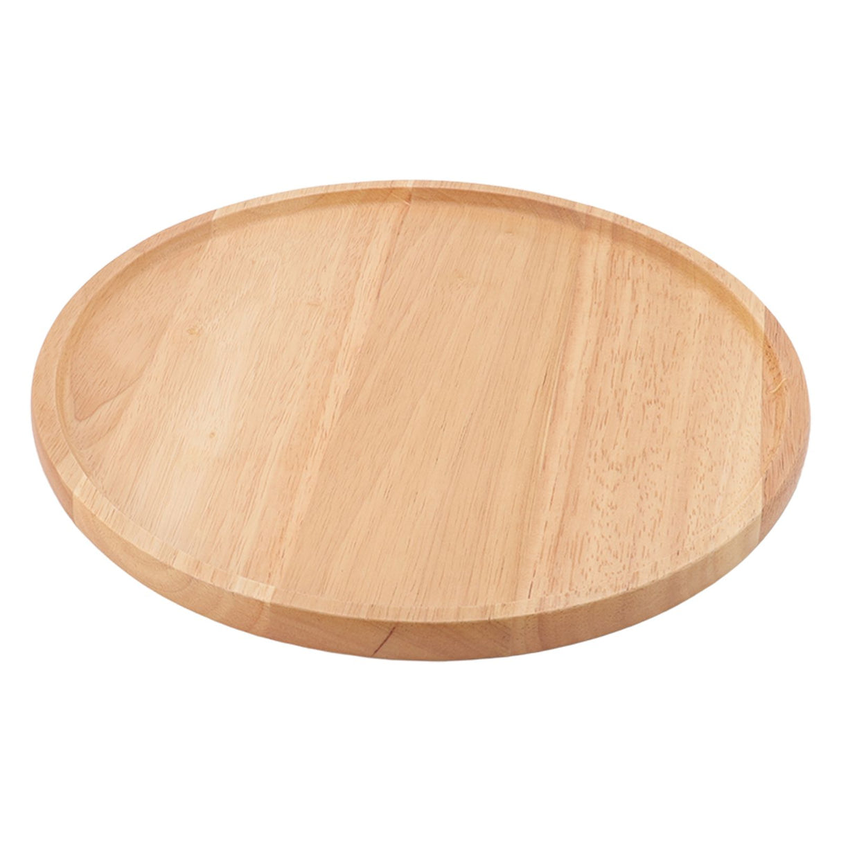 Round Pizza Tray Thick and Sturdy Rubber Wood Fruit Cutting Board for Kitchen Baking Tools