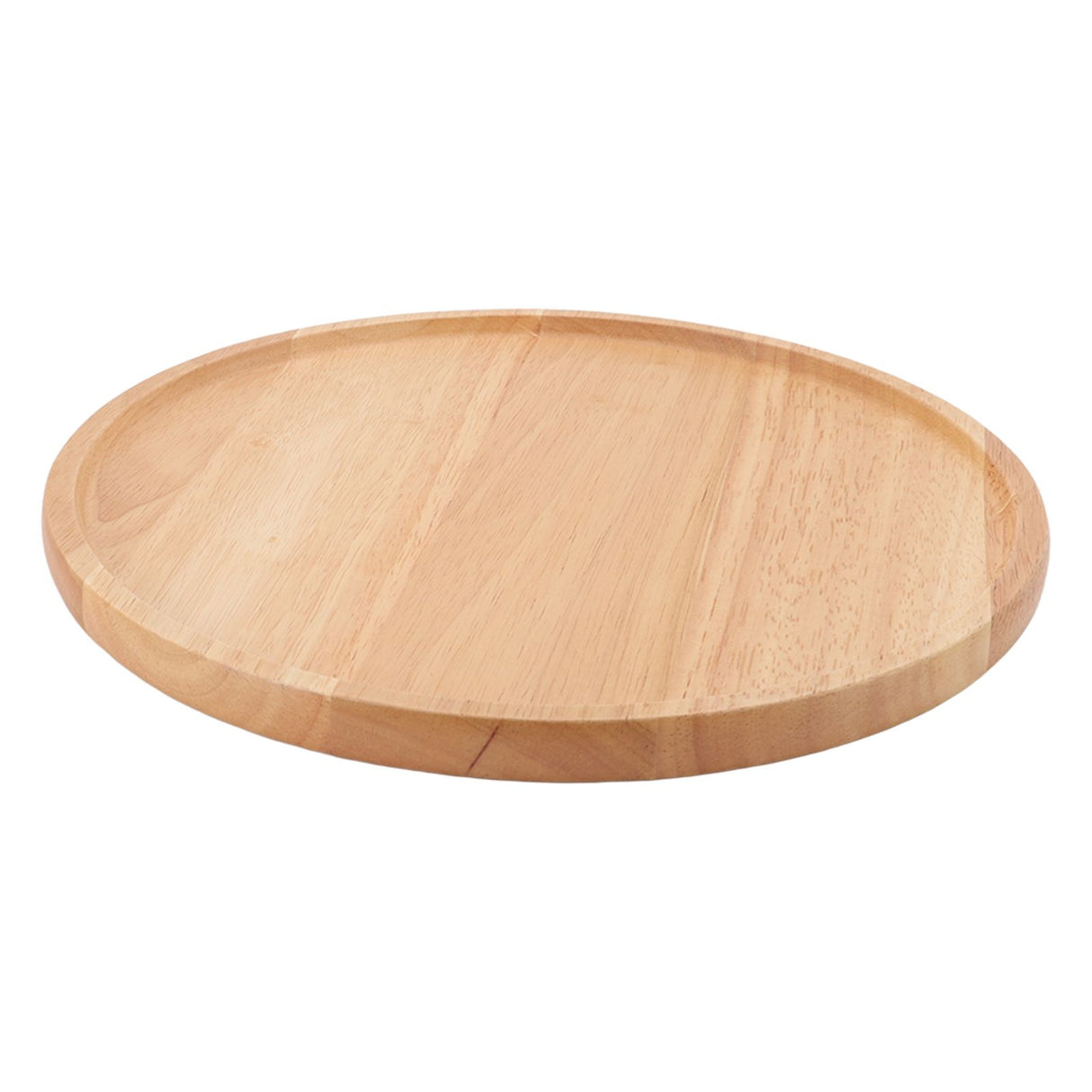 Round Pizza Tray Thick and Sturdy Rubber Wood Fruit Cutting Board for Kitchen Baking Tools