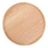 Round Pizza Tray Thick and Sturdy Rubber Wood Fruit Cutting Board for Kitchen Baking Tools