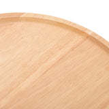 Round Pizza Tray Thick and Sturdy Rubber Wood Fruit Cutting Board for Kitchen Baking Tools