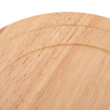 Round Pizza Tray Thick and Sturdy Rubber Wood Fruit Cutting Board for Kitchen Baking Tools - Extra Image
